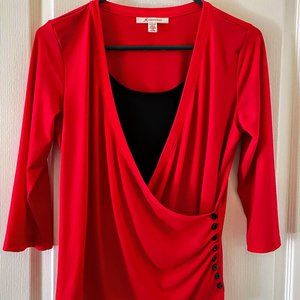 JM COLLECTION ~ ONE PIECE BLOUSE W/JACKET